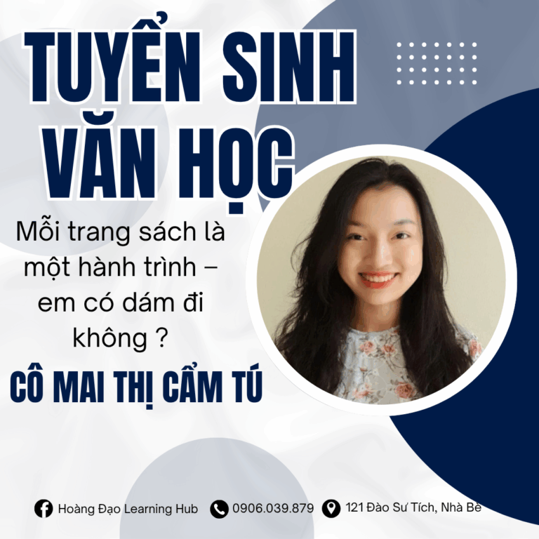 TUYỂN SINH LỚP VĂN 12 CÔ CẨM TÚ