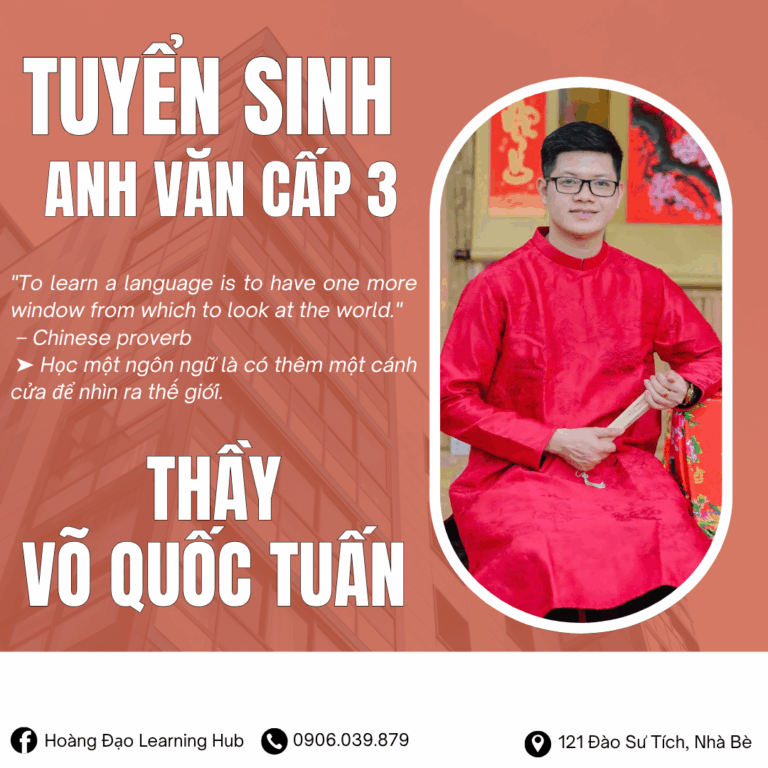 TUYỂN SINH LỚP TIẾNG ANH 12 THẦY TUẤN